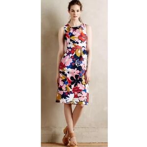 WHIT TWO | $178 Anthropologie Petalprint Cross-Back Dress in Floral, Size 2
